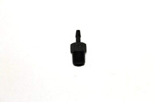 Fitting-1/8" High Pressure Male Hose Barb (black) (1/8" MPT X 1/8" Barb)