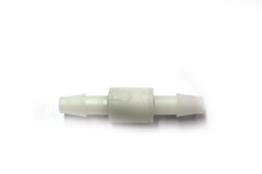 1/4 ID Inline Check Valve (Barb By Barb) Poly Pro, Viton O-ring