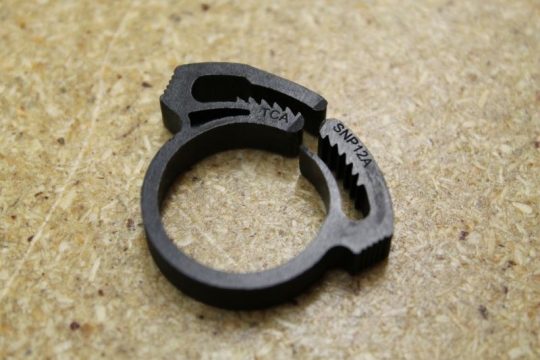 #12 Black Plastic Hose Clamp (Packed Bags of 6)