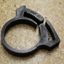 #16 Black Plastic Hose Clamp (Packed Bags of 6)