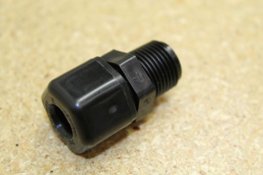 Fitting-3/8" Compression X 3/8" MPT Poly. Male