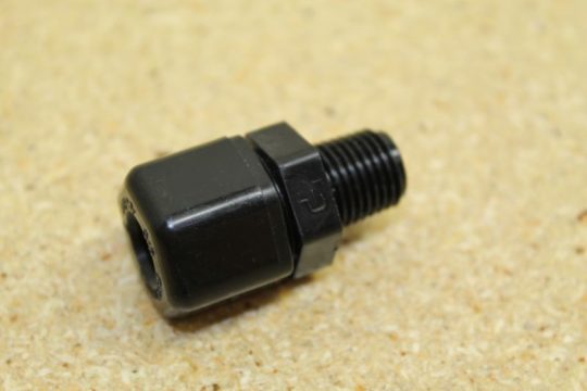 Fitting-3/8" Compression X 1/4" MPT Poly. Male