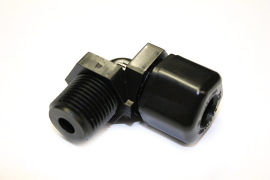 3/8" Compression X 3/8" MPT Poly. Elbow Fitting