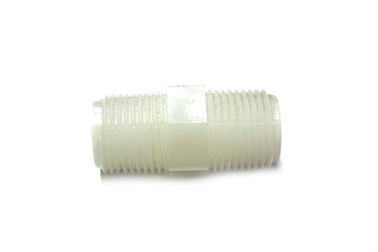 Fitting-3/8" Nylon Hex Center Nipple Fitting