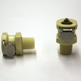 1/8" MPT Female Quick Disconnect Valved Bulkhead (In-Line Coupling)