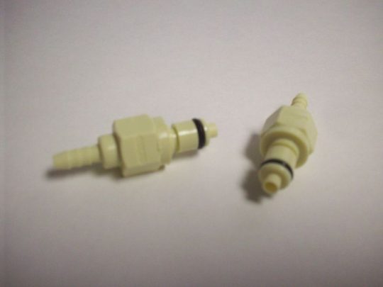 Fitting-1/8" Hose Barb Male Quick Disconnect Valved Bulkhead (In-Line Coupling)