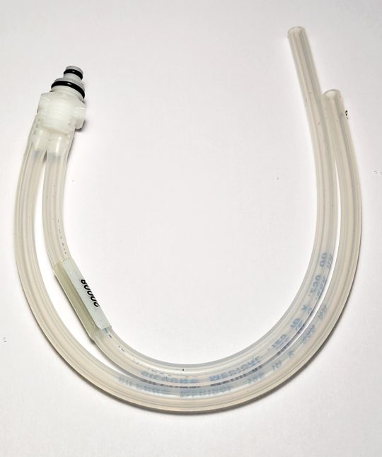 Dual Port (In-Line) Male Bulkhead Coupling Body Adapter with Tubing