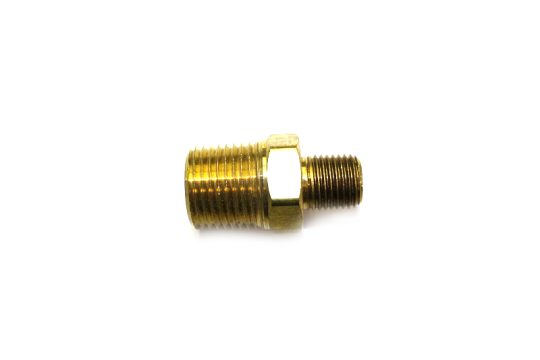 Fitting-1/2" x 1/4" Hex Ctr Brass Nipple