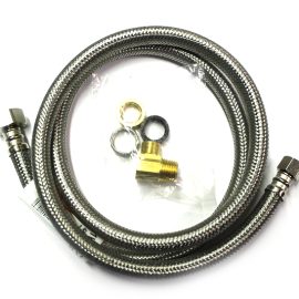 3/8" Compression THD I.P Straight 48" Braided S/S Hose