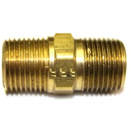 Fitting-1/2" Close Nipple with Hex Center (Brass)