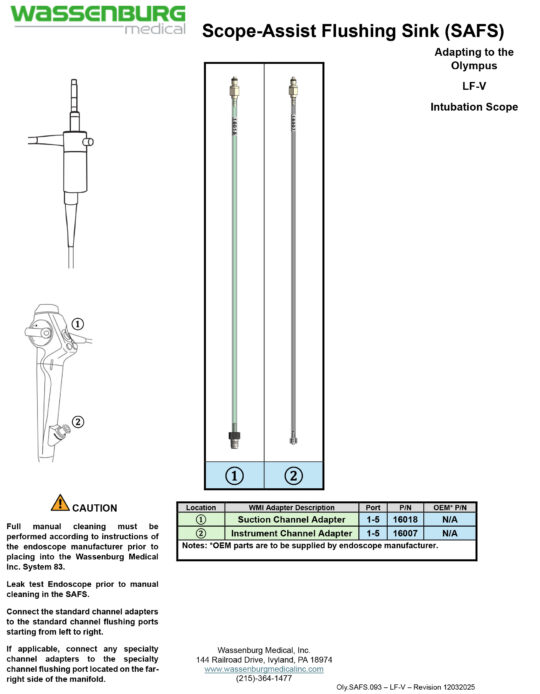 Adapting to Olympus LF-V Intubation Endoscope