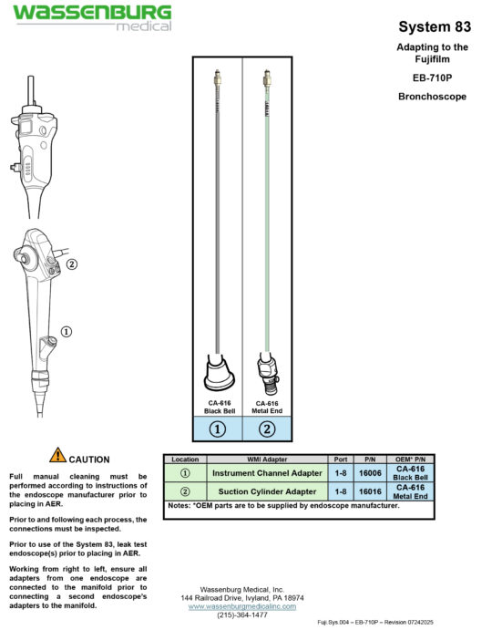 Adapting to Fujifilm EB-710P Bronchoscope
