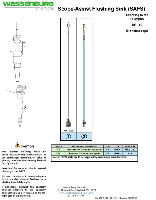 Adapting to Olympus BF-160 Bronchoscope