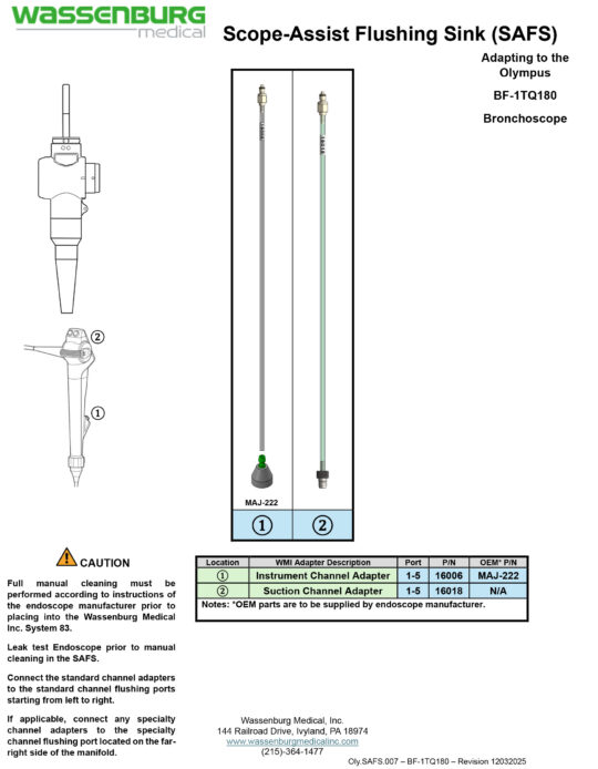Adapting to Olympus BF-1TQ180 Bronchoscope