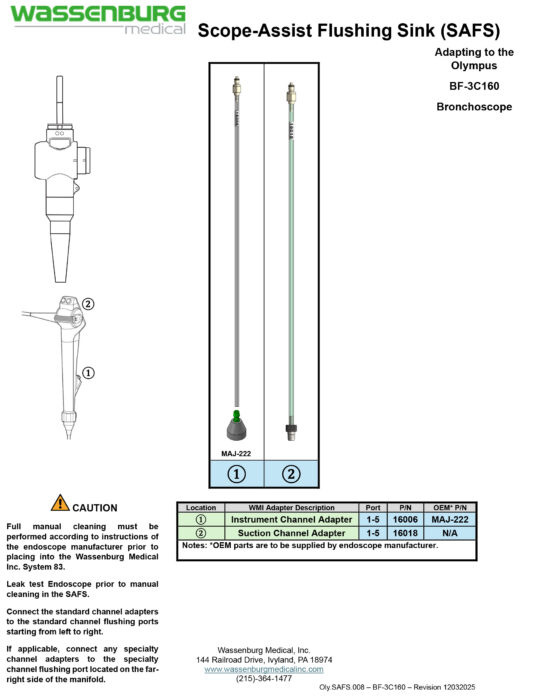 Adapting to Olympus BF-3C160 Bronchoscope