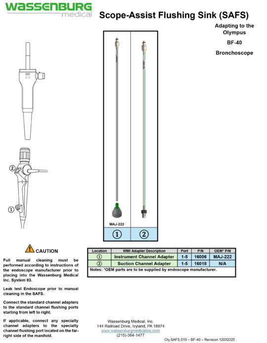 Adapting to Olympus BF-40 Bronchoscope