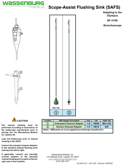 Adapting to Olympus BF-H190 Bronchoscope