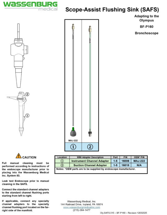 Adapting to Olympus BF-P160 Bronchoscope