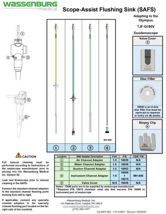 Adapting to Olympus TJF-Q180V Duodenoscope