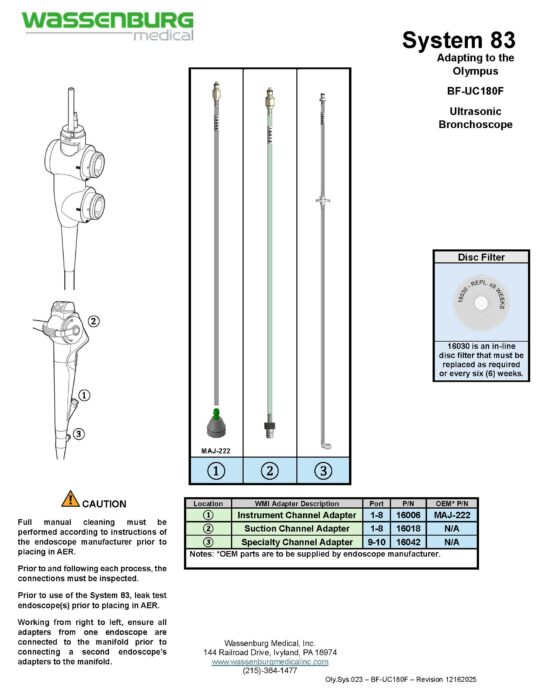 Adapting to Olympus BF-UC180F Ultrasonic Bronchoscope