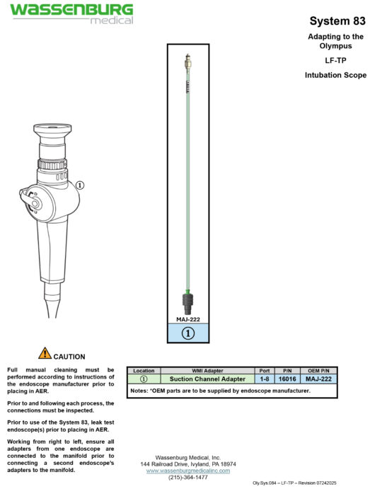 Adapting to Olympus LF-TP Intubation Scope