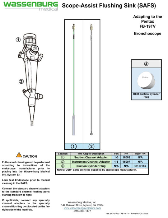 Adapting to Pentax FB-19TV Bronchoscope