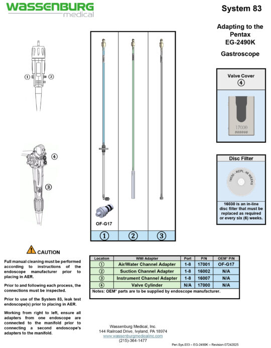 Adapting to Pentax EG-2490K Gastroscope