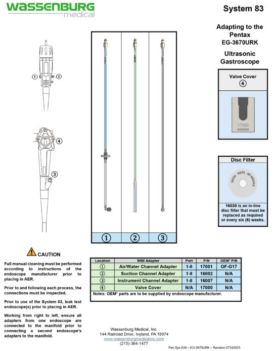 Adapting to Pentax EG-3670URK Ultrasonic Gastroscope