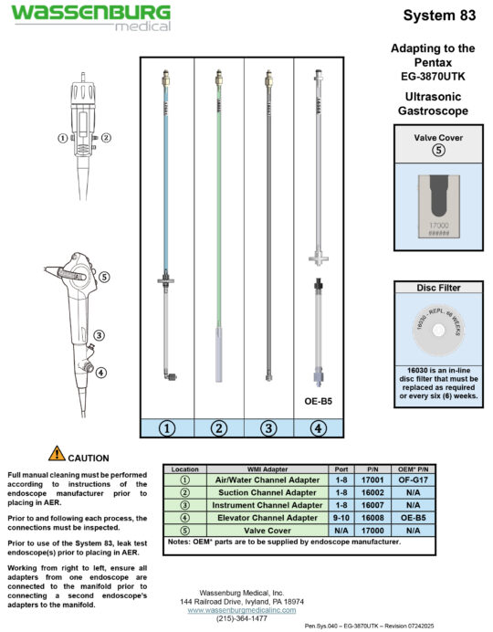 Adapting to Pentax EG-3870UTK Ultrasonic Gastroscope