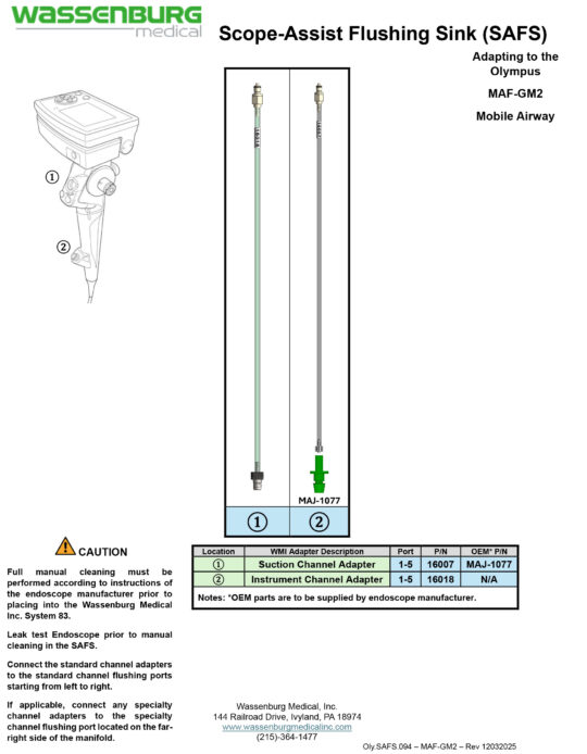 Adapting to Olympus MAF-GM2 Mobile Airway