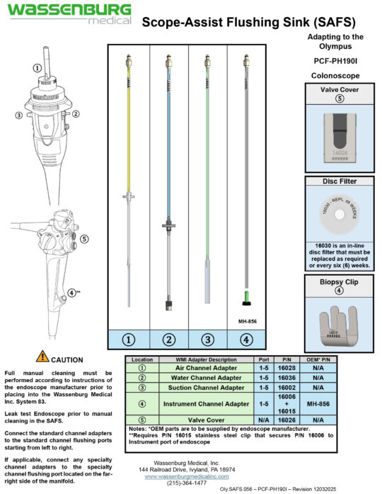 Adapting to Olympus PCF-PH190I Colonoscope