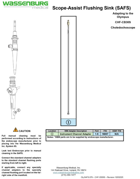 Adapting to Olympus CHF-CB30S Choledochoscope