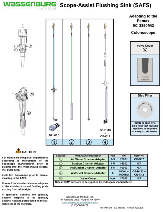 Adapting to Pentax EC-3890Mi2 Colonoscope